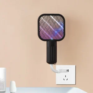 USB 2-in-1 Mosquito Repeller & Swatter – Portable Electric Bug Zapper Light for Camping, Outdoor, Bedroom, Office